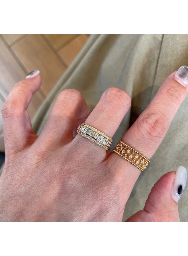 Sellcy Luxury 3-Piece Crystal Stackable Ring Set - Image 3
